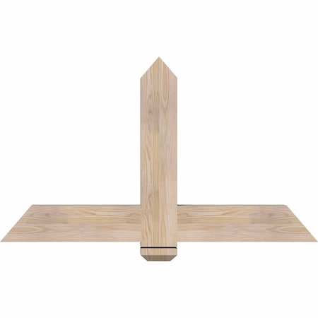 Ekena Millwork Eugene Smooth Timber Gable Bracket, Douglas Fir, 48"W x 28"H x 3 1/2"D x 5 1/2"F, 14/12 Pitch GBW048X28X0406EUG00SDF